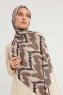 Tansu - Ljusbrun Mönstrad Hijab