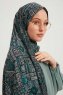 Gulya - Petrolgrön Mönstrad Hijab