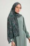 Gulya - Petrolgrön Mönstrad Hijab