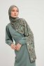 Gulya - Mörkgrön Mönstrad Hijab