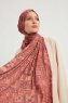 Gulya - Tegelröd Mönstrad Hijab