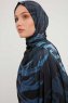 Ezmeray - Marinblå Mönstrad Hijab