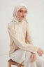 Fadime - Pearl White Mönstrad Hijab