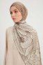 Fadime - Ljusbrun Mönstrad Hijab