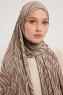 Hafiz - Ljusbrun Mönstrad Hijab