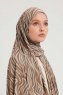 Hafiz - Ljusbrun Mönstrad Hijab