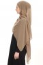 Chiffon Hijab - Mörk Taupe