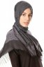Alev - Svart Mönstrad Hijab