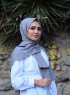 Alida - Grå Bomull Hijab - Mirach