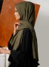 Alida Khaki Bomull Sjal Hijab Mirach 110016b