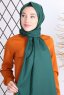 Alida - Mörkgrön Bomull Hijab - Mirach