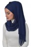 Alva - Marinblå Praktisk Hijab & Underslöja