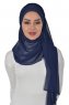 Alva - Marinblå Praktisk Hijab & Underslöja