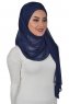 Alva - Marinblå Praktisk Hijab & Underslöja