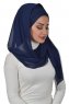 Alva - Marinblå Praktisk Hijab & Underslöja
