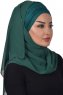 Alva - Mörkgrön Praktisk Hijab & Underslöja
