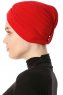 Arwa - Röd Crepe Chiffon Turban - Sehr-i Sal