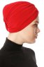 Arwa - Röd Crepe Chiffon Turban - Sehr-i Sal