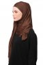 Asya - Brun Praktisk Viskos Hijab