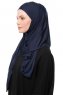 Asya - Marinblå Praktisk Viskos Hijab