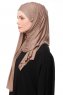 Asya - Mörk Taupe Praktisk Viskos Hijab