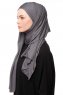 Asya - Mörkgrå Praktisk Viskos Hijab