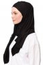 Asya - Svart Praktisk Viskos Hijab