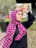 Atika - Bordeaux Mönstrad Bomull Hijab - Mirach