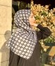 Atika - Grå Mönstrad Bomull Hijab - Mirach