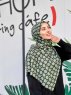 Atika - Grön Mönstrad Bomull Hijab - Mirach