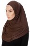 Ava - Brun One-Piece Al Amira Hijab - Ecardin