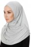 Ava - Ljusgrå One-Piece Al Amira Hijab - Ecardin