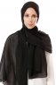 Ayla - Svart Chiffon Hijab