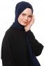 Aylin - Marinblå Medine Silk Hijab - Gülsoy