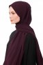 Aylin - Mörklila Medine Silk Hijab - Gülsoy