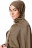 Aysel - Mörk Khaki Pashmina Hijab - Gülsoy