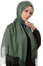 Aysel - Mörkgrön Pashmina Hijab - Gülsoy
