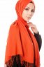 Aysel - Tegelröd Pashmina Hijab - Gülsoy
