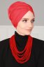 Fiona - Röd Bomull Turban - Ayse Turban