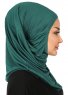 Wilda - Mörkgrön Bomull Hijab
