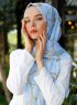 Bahr - Blå Mönstrad Hijab - Sal Evi