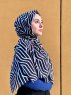 Berrin - Svart Mönstrad Bomull Hijab - Mirach