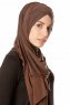 Betul - Mörkbrun 1X Jersey Hijab - Ecardin