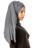 Betul - Mörkgrå 1X Jersey Hijab - Ecardin