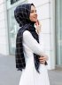 Betulle - Svart Mönstrad Hijab - Sal Evi