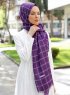 Betulle - Lila Mönstrad Hijab - Sal Evi