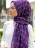 Betulle - Lila Mönstrad Hijab - Sal Evi
