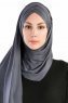 Cansu Mörkgrå 3X Jersey Hijab Sjal Ecardin 200927-1