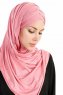 Cansu Mörkrosa 3X Jersey Hijab Sjal Ecardin 200947-4
