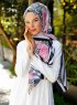 Capella - Rosa Mönstrad Hijab - Sal Evi